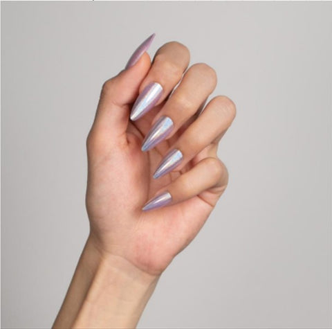 24 Pcs Press on Nails -Holographic Purple