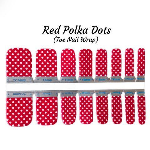 Red Polka Dots Toe wraps
