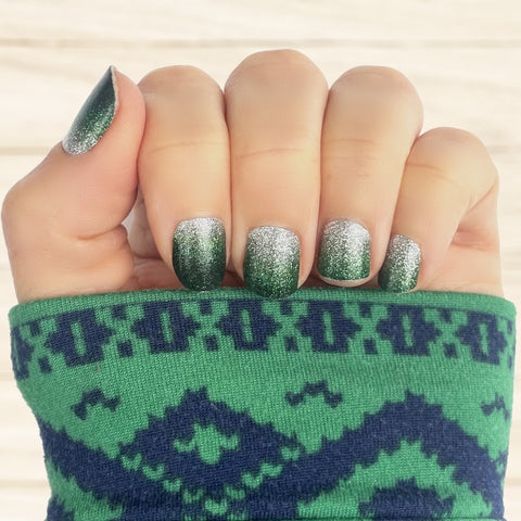 Green Glitter Ombre