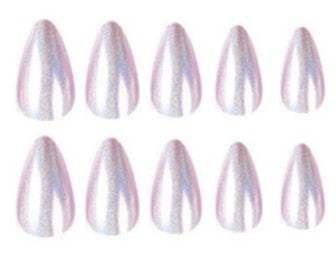 24 Pcs Press on Nails -Holographic Purple