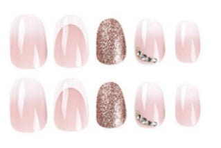 24 Pcs Press on Nails -Ombre French Bronze