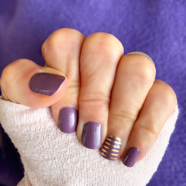 Solid Purple Nail Wraps