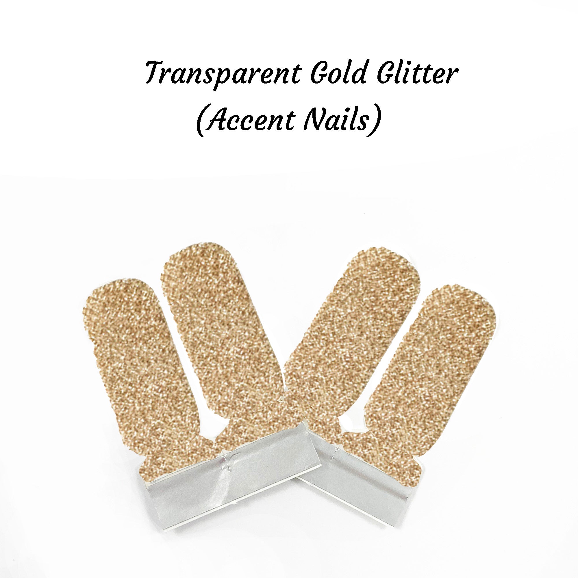 Gold Glitter Accent Nail wraps