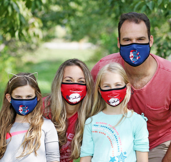 Youth Red Christmas Face Masks