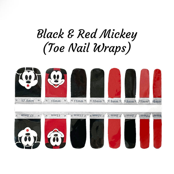 Black & Red Mickey Toe
