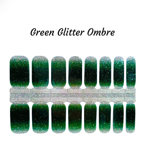 Green Glitter Ombre