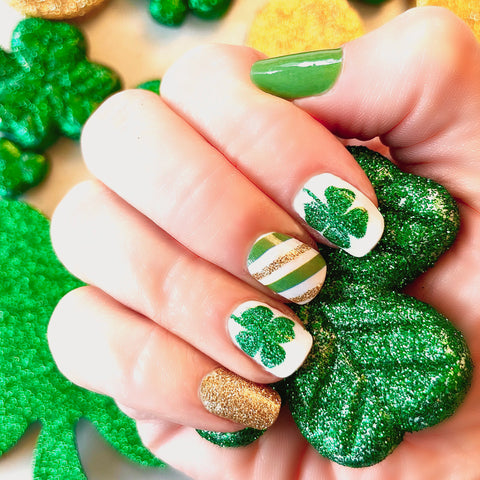 Lucky Glitter Stripes