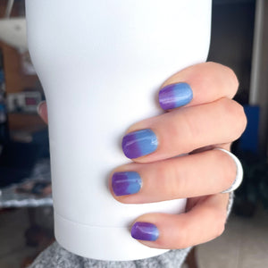 Purple to Blue Thermochromic Nail Wraps
