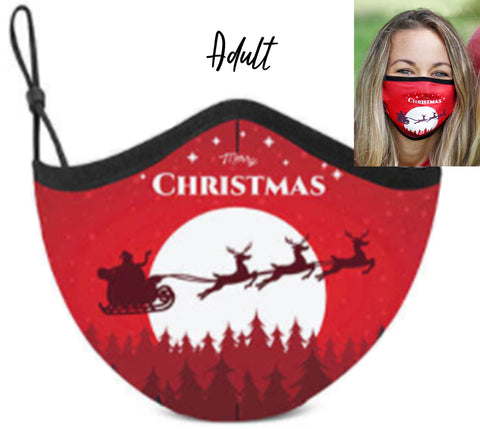 Adult Red Christmas Face Masks