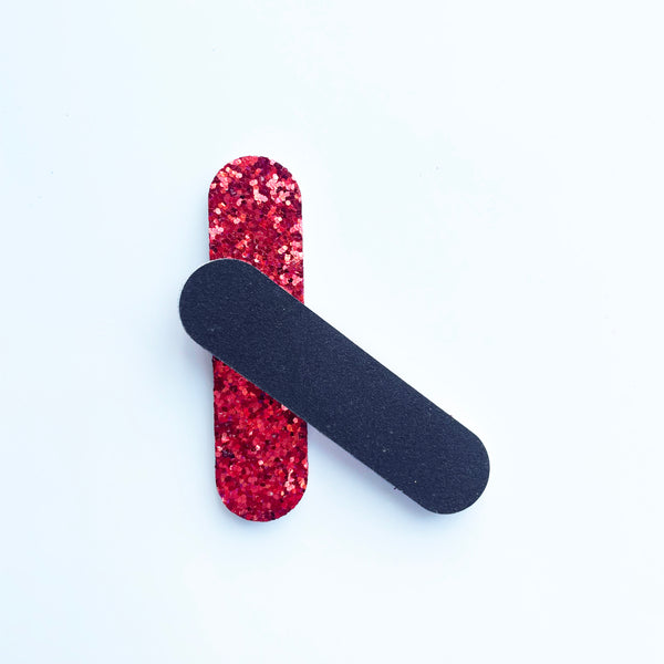 Red Glitter Mini Nail Files