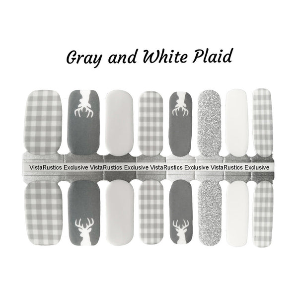 Gray and White Buffalo Plaid