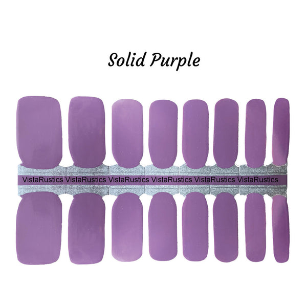 Solid Purple Nail Wraps